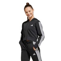 adidas Kids' Essential Full Zip Hoodie Front_Angled_Left