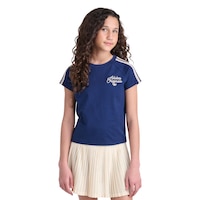 adidas Originals Girls' Sport 3-Stripe T-Shirt Front_Flat
