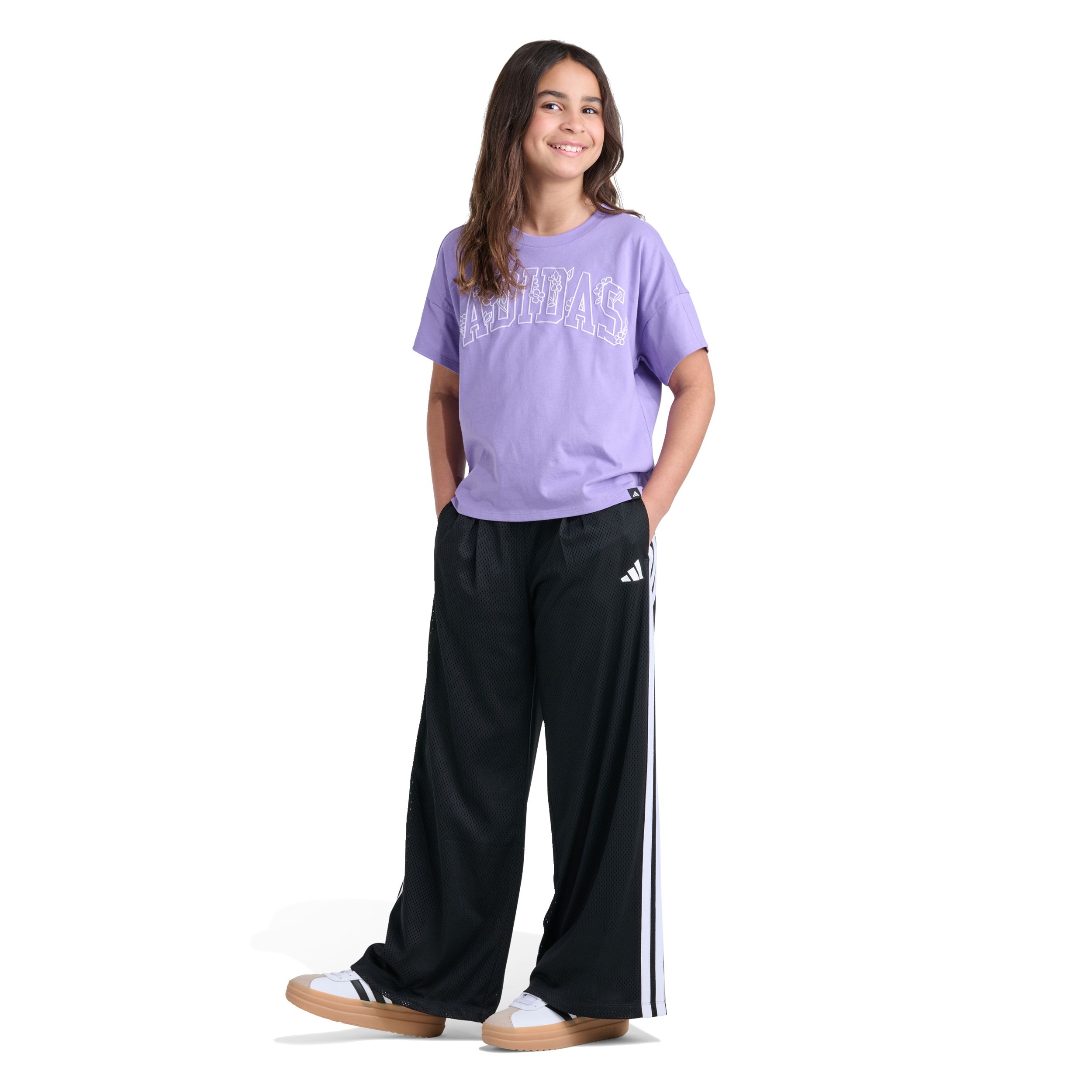 adidas Girls' Shoulder Drop Graphic Short Sleeve T-Shirt