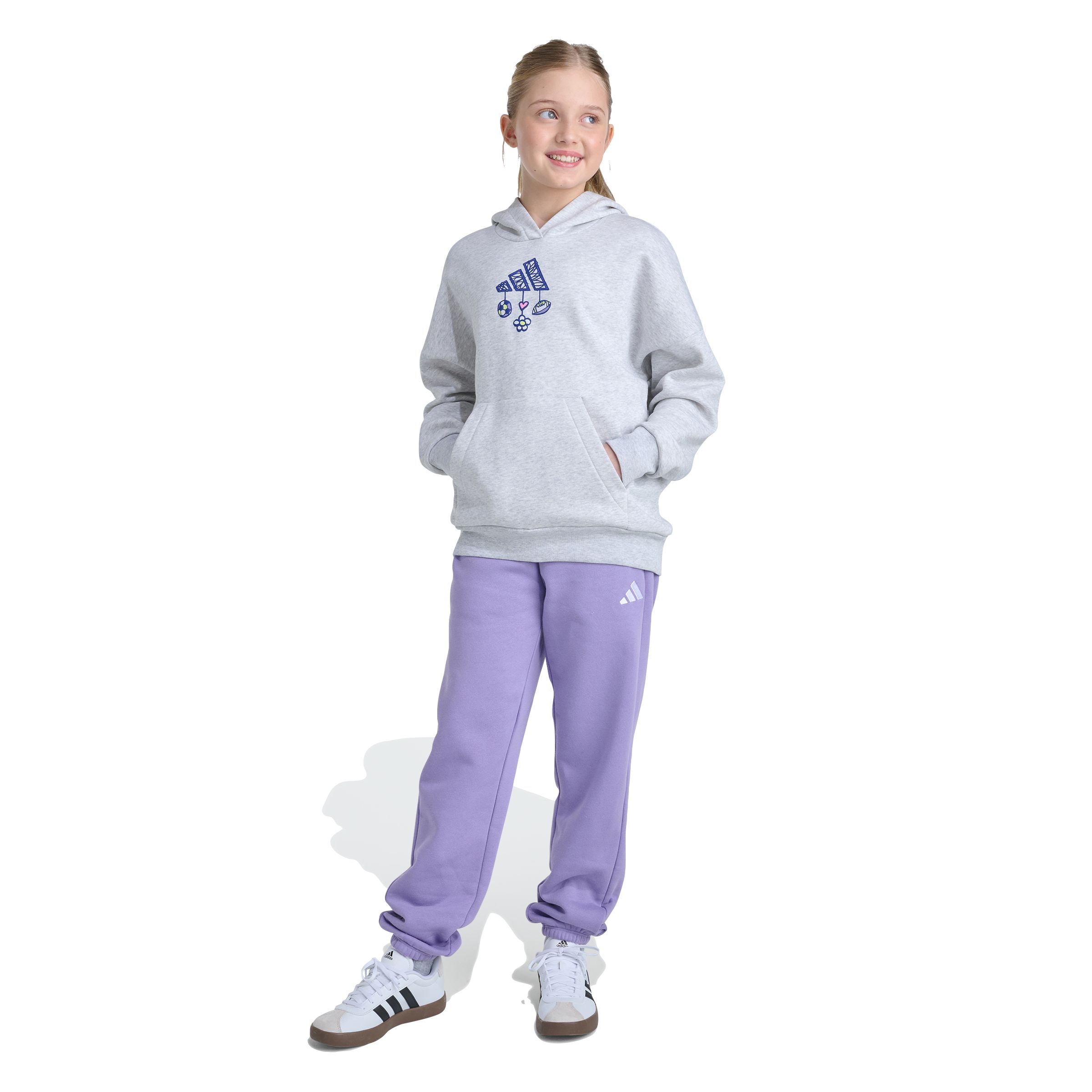 adidas Girls' Mini Logo Pants