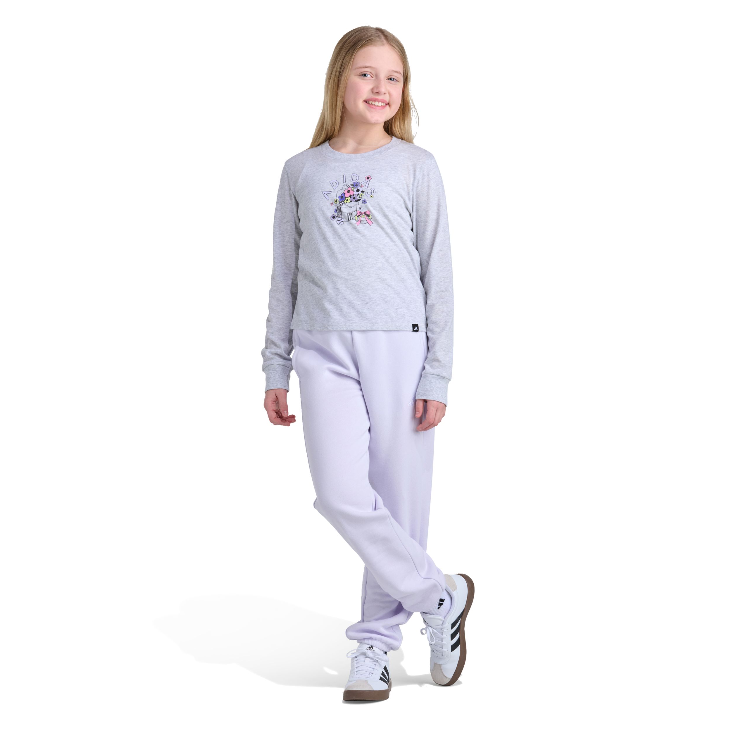 adidas Girls' Mini Logo Pants