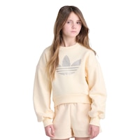 adidas Originals Girls' Glitter Trefoil Sweatshirt Front_Flat