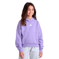 adidas Girls' Mini Logo Hoodie Front_Angled_Right