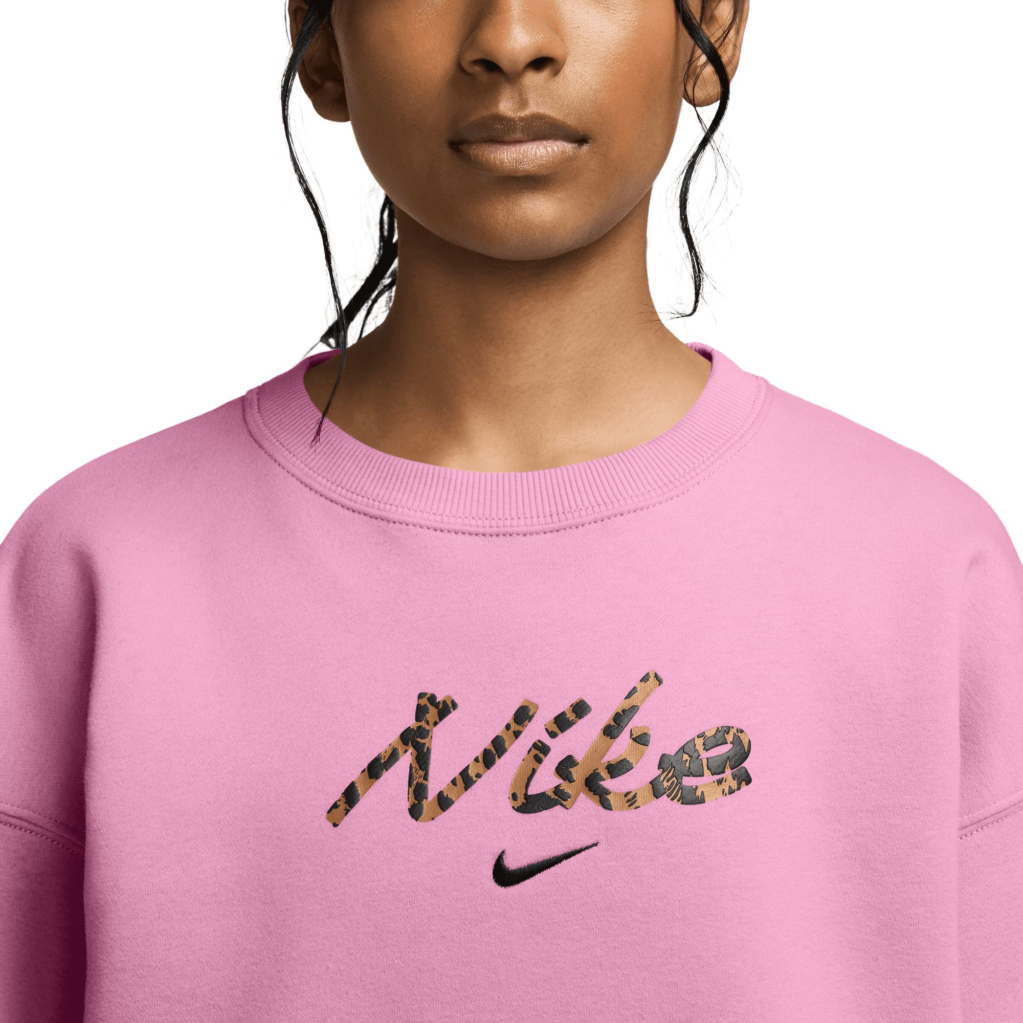 Nike Sportswear Girls' All Over Print Studio Fleece Oversized Sweatshirt