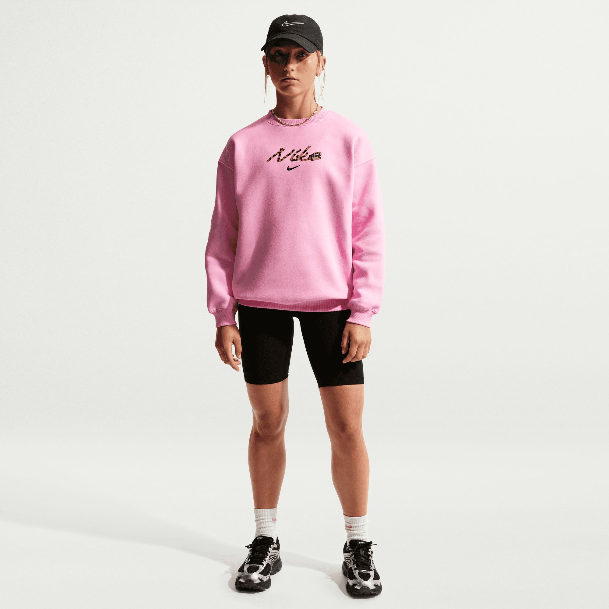 Nike Sportswear Kids' All Over Print Studio Fleece Oversized Sweatshirt