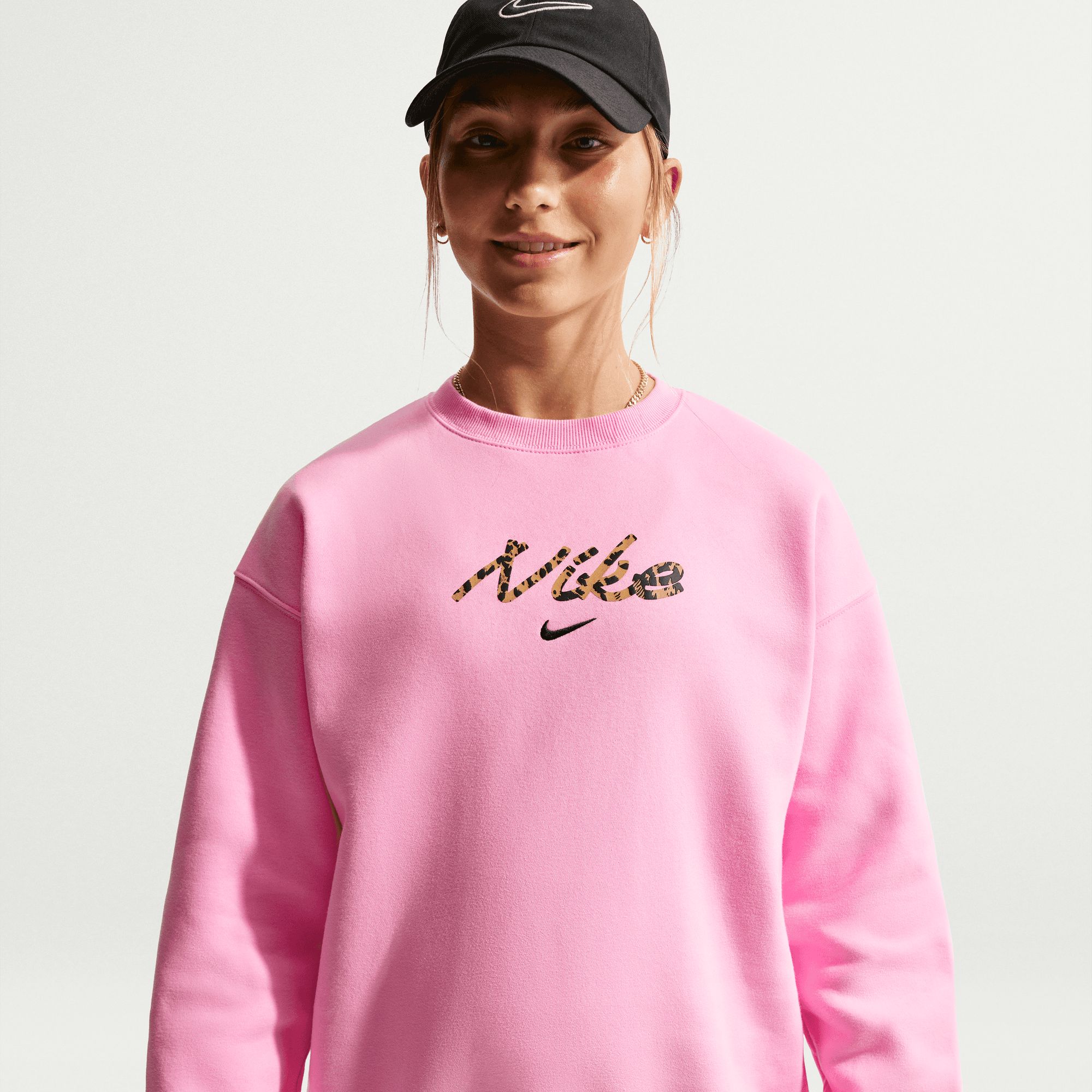 Nike Sportswear Kids' All Over Print Studio Fleece Oversized Sweatshirt