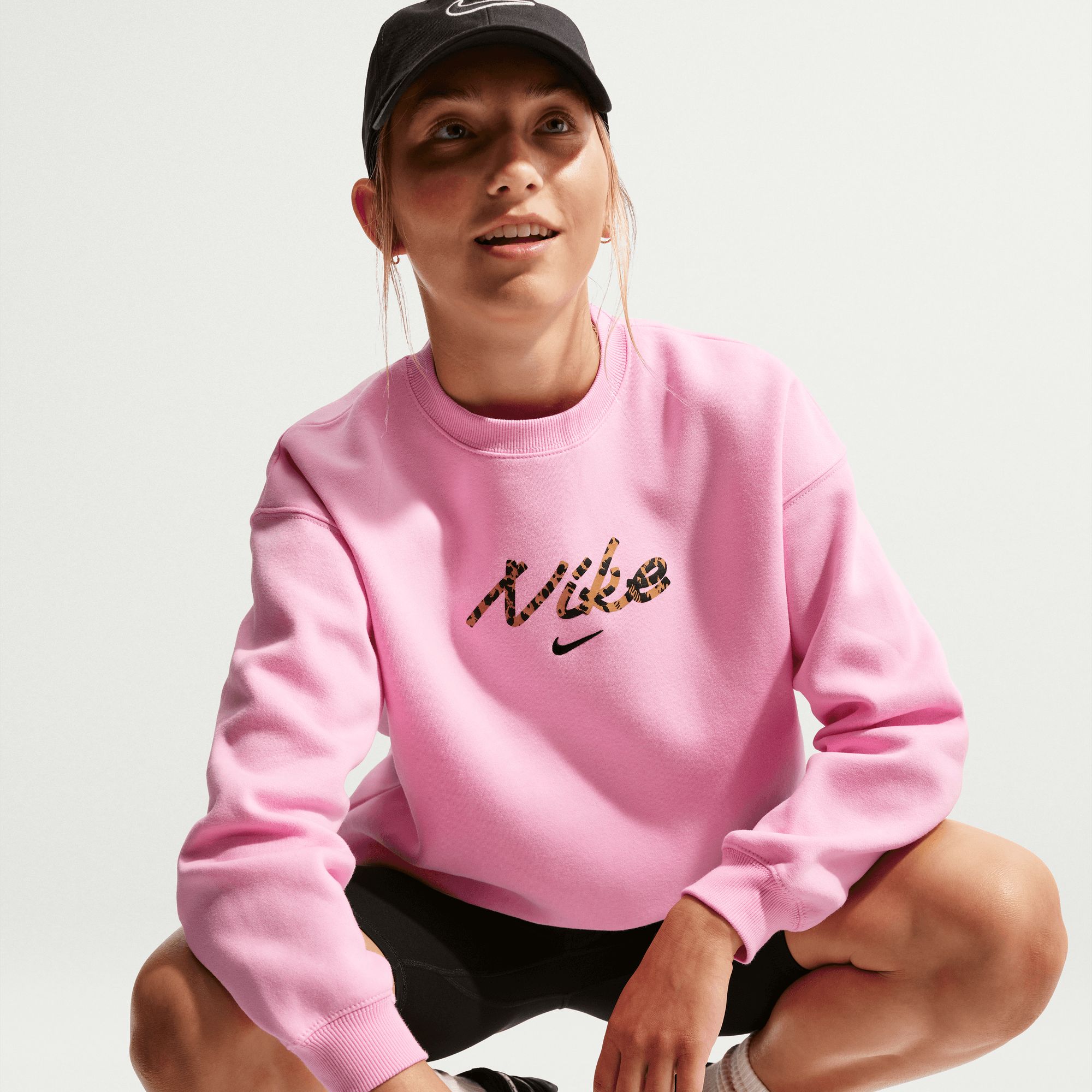 Nike Sportswear Kids' All Over Print Studio Fleece Oversized Sweatshirt