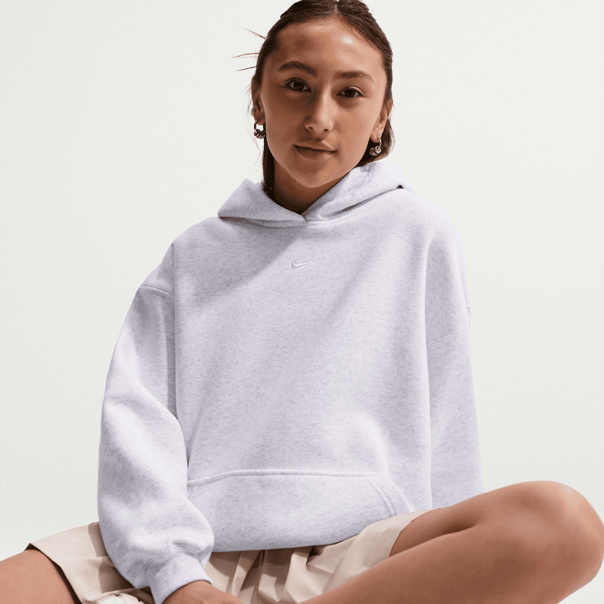 Nike Sportswear Kids' Studio Fleece Oversized Pullover Hoodie