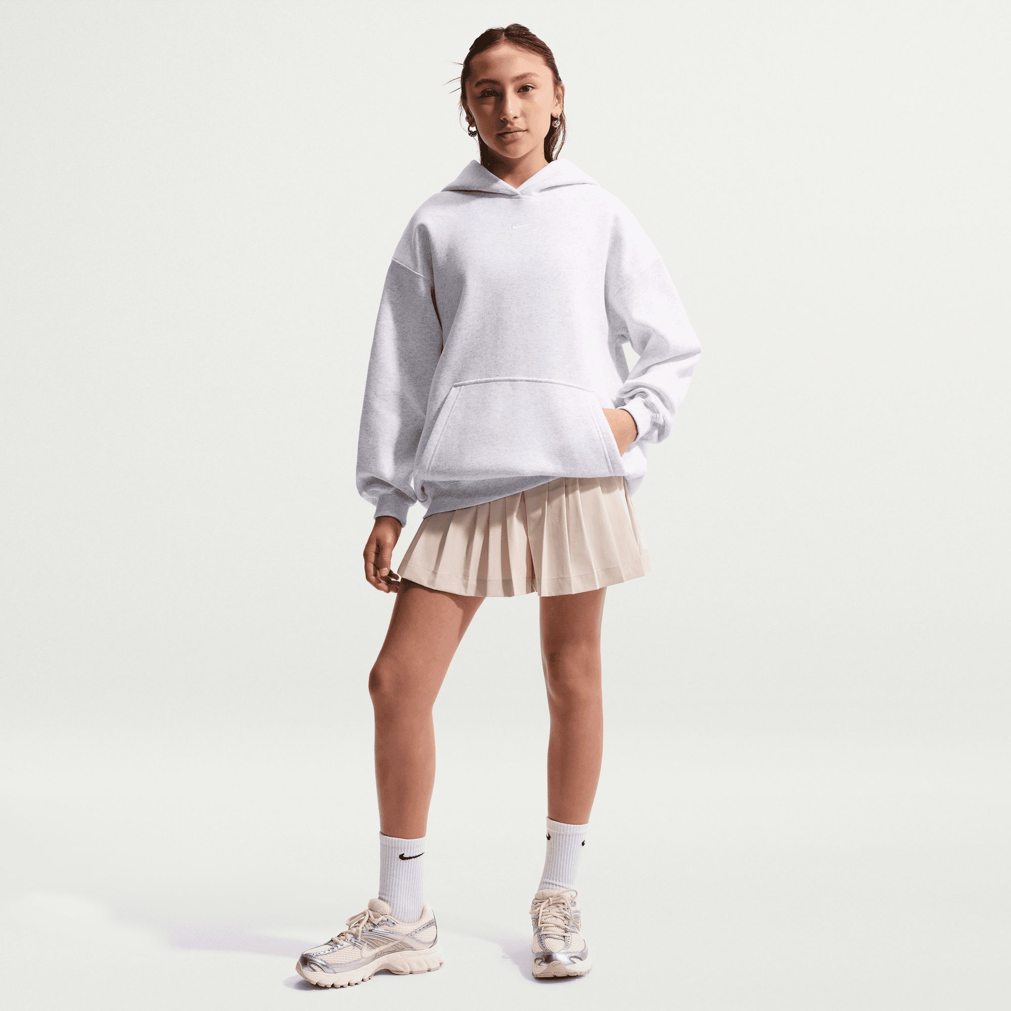 Nike Sportswear Kids' Studio Fleece Oversized Pullover Hoodie