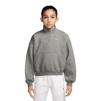 Nike Sportswear Girls' Studio 1/4 Zip Long Sleeve Fleece Top Front_Flat