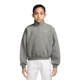 Nike Sportswear Girls' Studio 1/4 Zip Long Sleeve Fleece Top