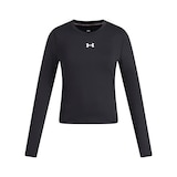 Under Armour Girls' HeatGear® Long Sleeve Shirt Front_Flat