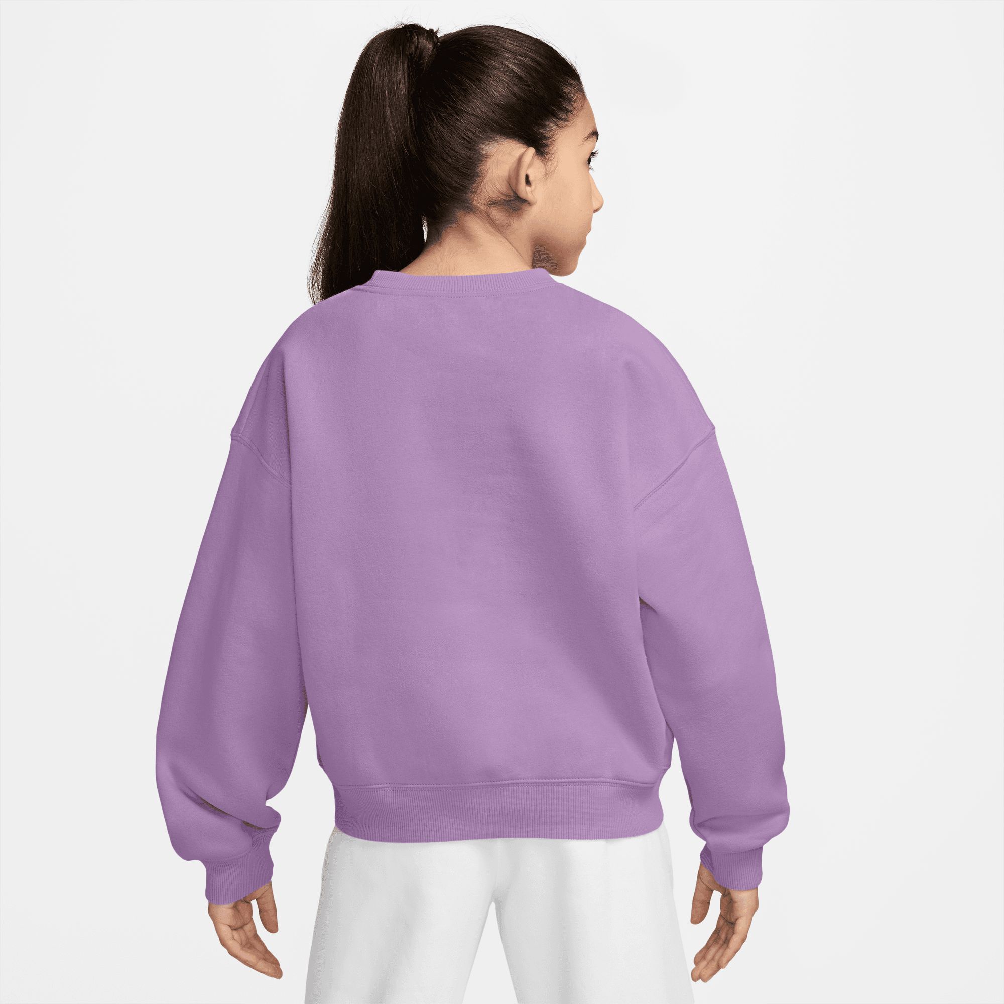 Nike Sportswear Girls' Studio Fleece Boxy Low Brand Read Oversized Top