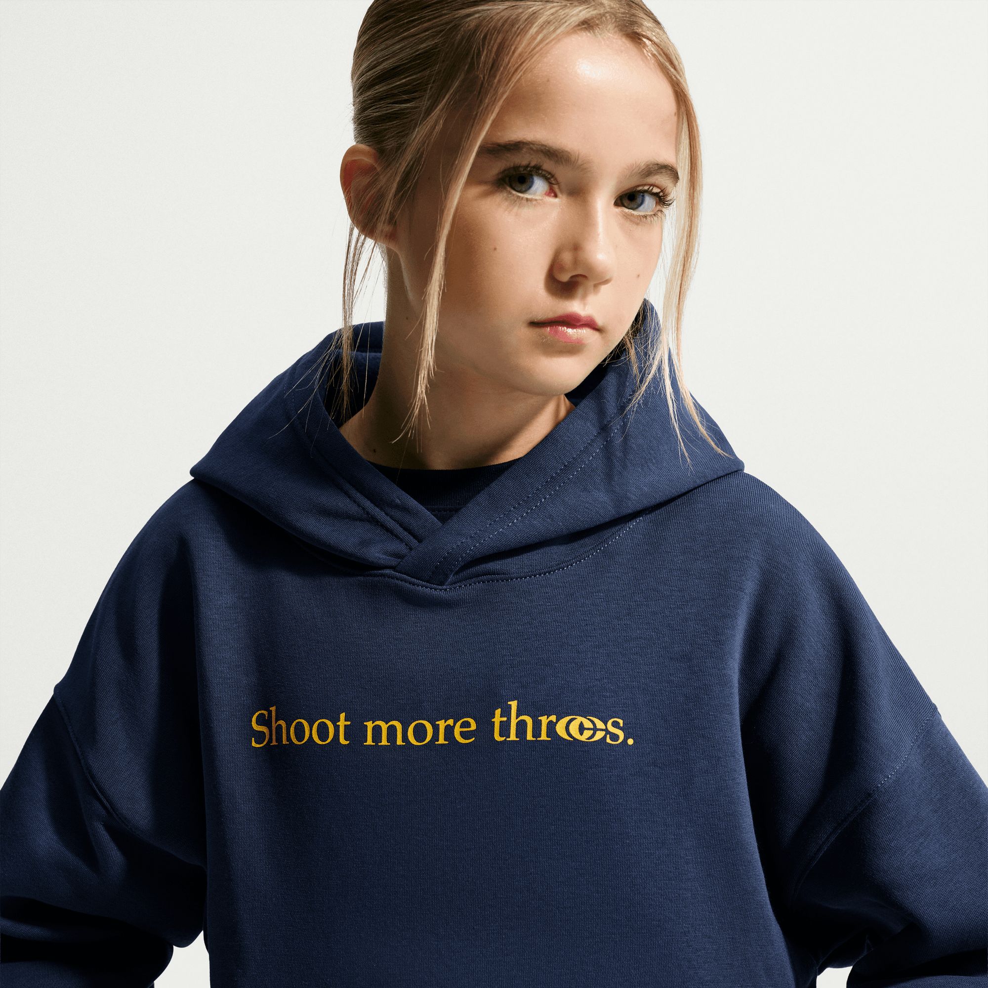Nike Girls' Caitlin Clark Club Fleece Oversized Hoodie