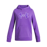 Under Armour Kids' Armour Fleece Glitter Pullover Hoodie Front_Flat
