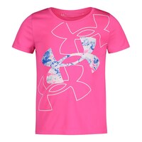 Under Armour Girls' 4-6X Candy Clouds Floating Logo T Shirt Front_Flat