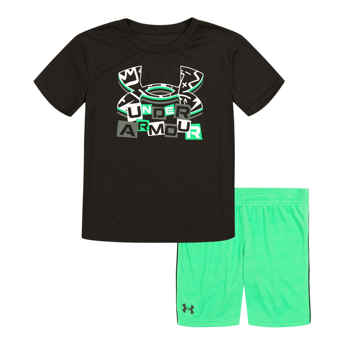 Under Armour Toddler Boys' 4-7 Graffitti Logo T Shirt And Short Set