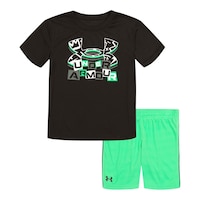 Under Armour Toddler Boys' 4-7 Graffitti Logo T Shirt And Short Set Front_Flat
