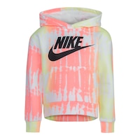Nike Toddler Girls' 4-6X All Over Print Club Fleece Pullover Hoodie Front_Flat