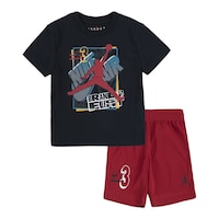 Jordan Boys' Toddler Jumpman Tour T Shirt And Shorts Set Front_Flat
