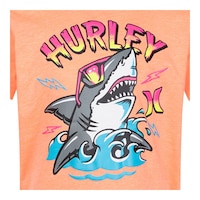 Hurley 4-7 Boys' Shark Dude T Shirt CloseUp