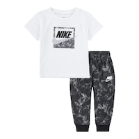 Nike Sportswear Toddler Boys' 2-4 Leaf Dye Long Sleeve Shirt And Pants Set Front_Flat