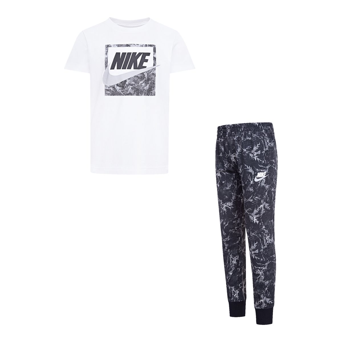 Nike Sportswear Toddler Boys' 4-7 Leaf Dye Long Sleeve Shirt And Pants Set
