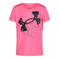 Under Armour Toddler Girls' 4-6X Galaxy Speckle Big Logo T Shirt Front_Flat