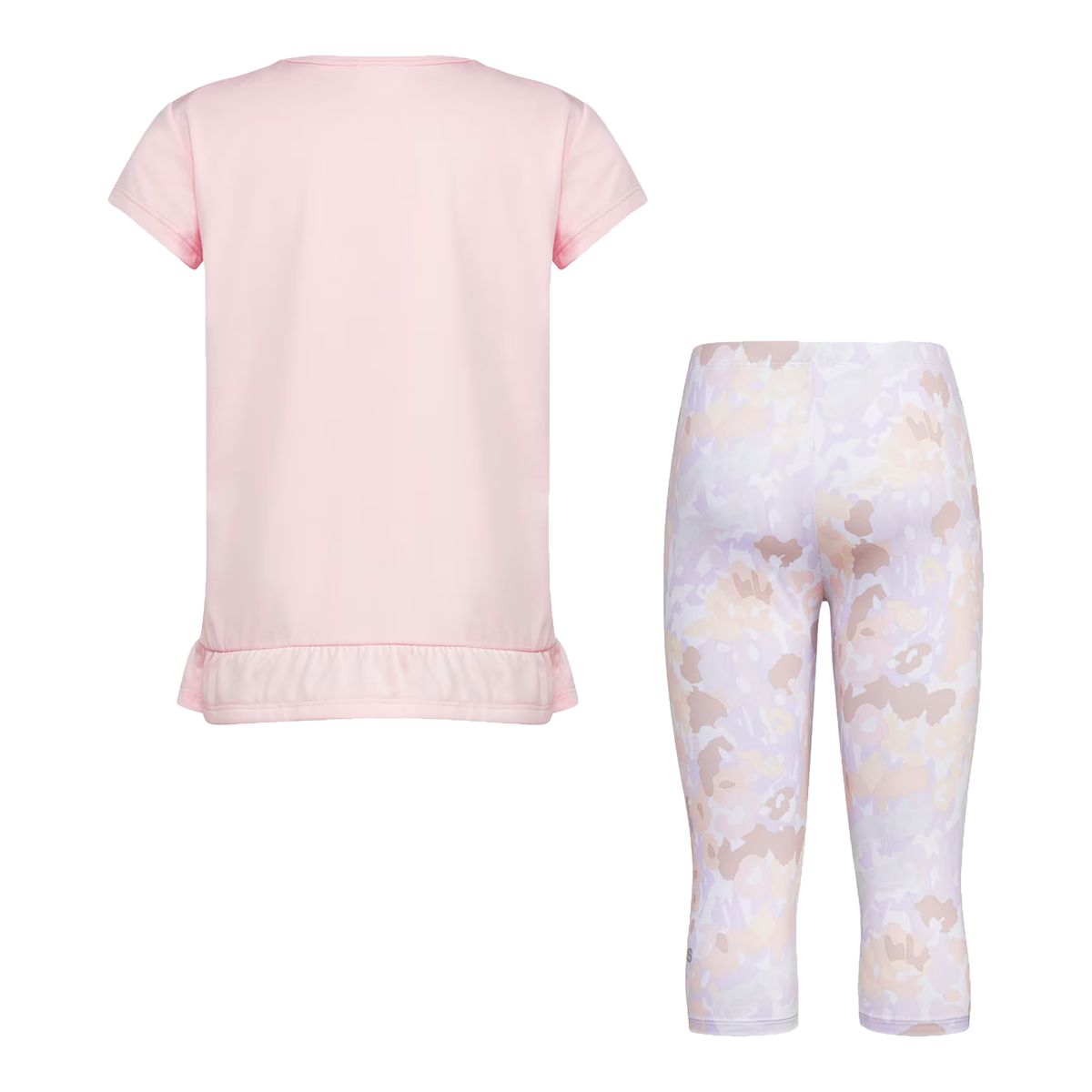 adidas Toddler Girls' 2-6X Melange All Over Print T Shirt And Capri Set