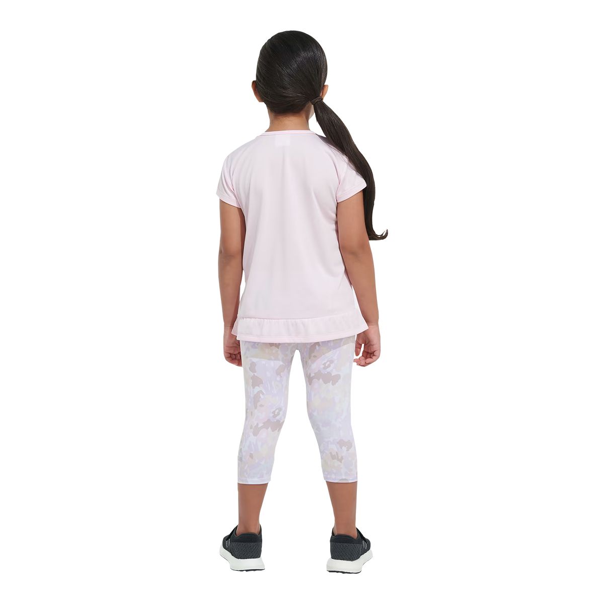 adidas Toddler Girls' 2-6X Melange All Over Print T Shirt And Capri Set