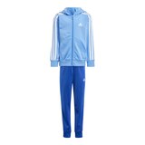 adidas Kids' 3-Stripe Colour Block Shiny Tracksuit Set Front_Flat