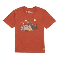 tentree Kids' Camping T Shirt Front_Flat