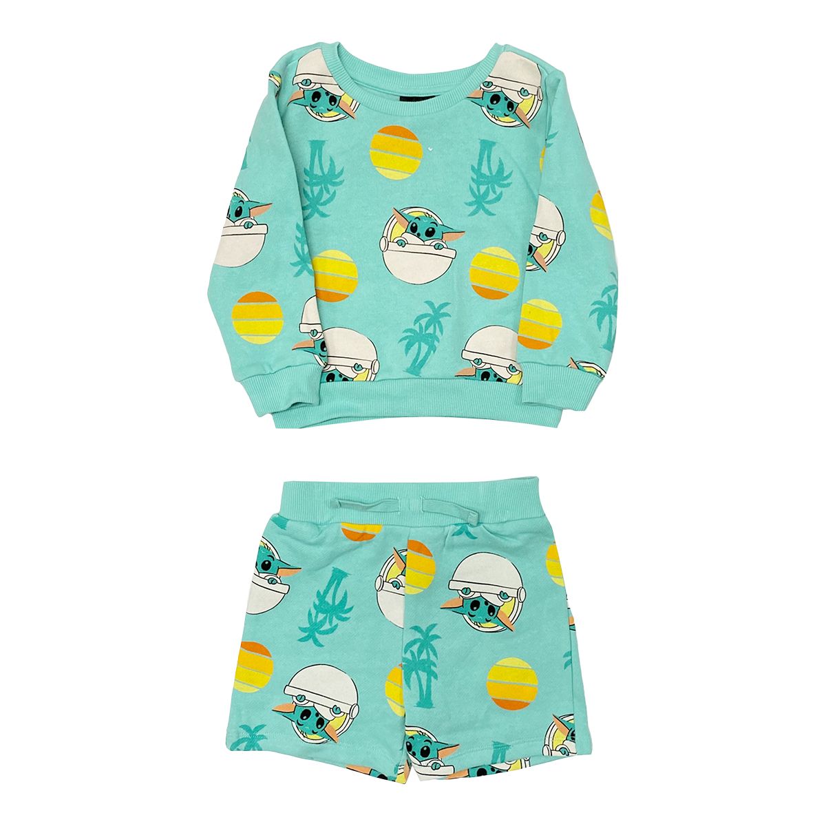 Image of Character Toddler Boys' Grogu All Over Print Vacation 2 Piece Set