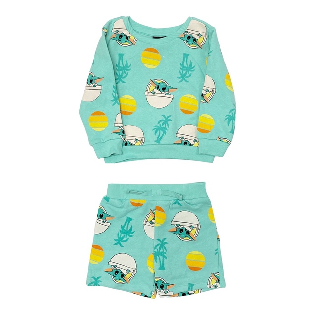 Star Wars Toddler Kids' The Mandalorian Grogu Vacation 2 Piece Set