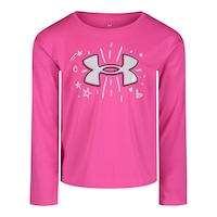 Under Armour Toddler Girls' 2-4 Logo Burst Long Sleeve T Shirt Front_Flat