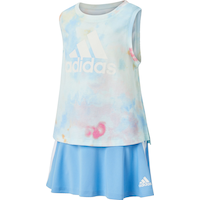 adidas Toddler Girls' 2-6X All Over Print Waist Tank and Skort Set Front_Angled_Left