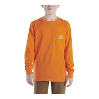 Carhartt Kids' Pocket Long Sleeve T Shirt Front_Flat