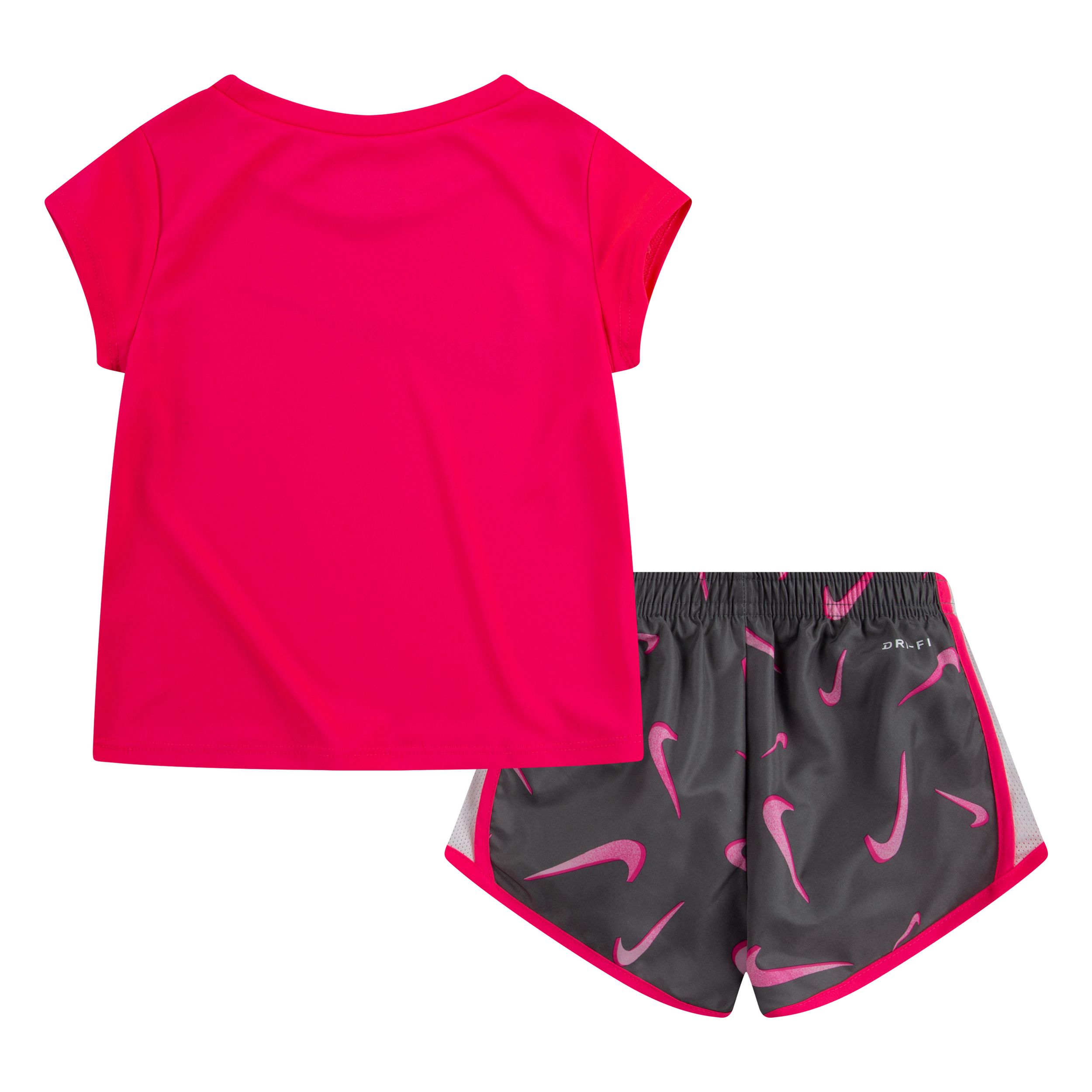 Nike Toddler Girls 2 4 3D Swoosh All Over Print Tempo Shorts Set