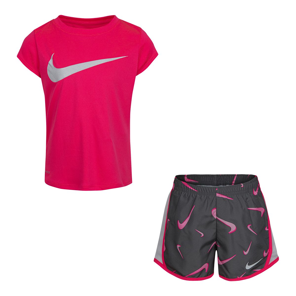 Nike Toddler Kids' 3D Swoosh All Over Print Tempo Shorts Set