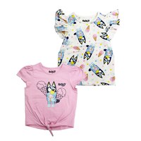 Character Toddler Girls' 2-6X Ice Cream Bluey T Shirt - 2 Pack Front_Flat
