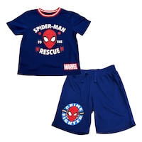 Character Toddler Boys' 2-7 Spiderman T Shirt And Shorts Set Front_Flat