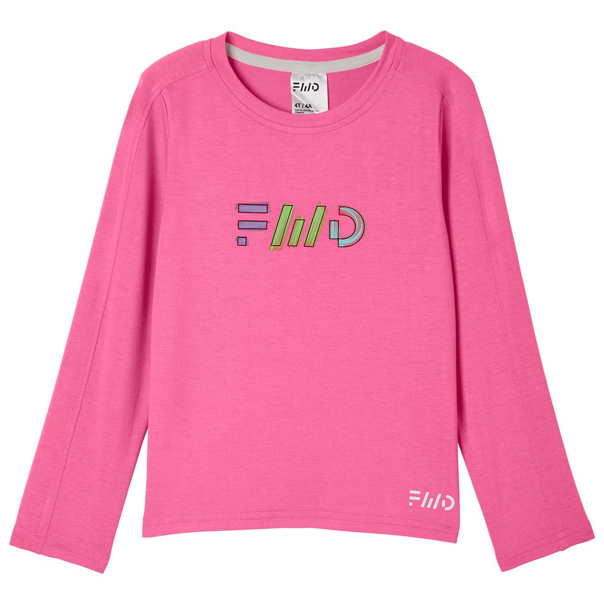 FWD Toddler Girls' 2-6 Printed Tech Long Sleeve T Shirt