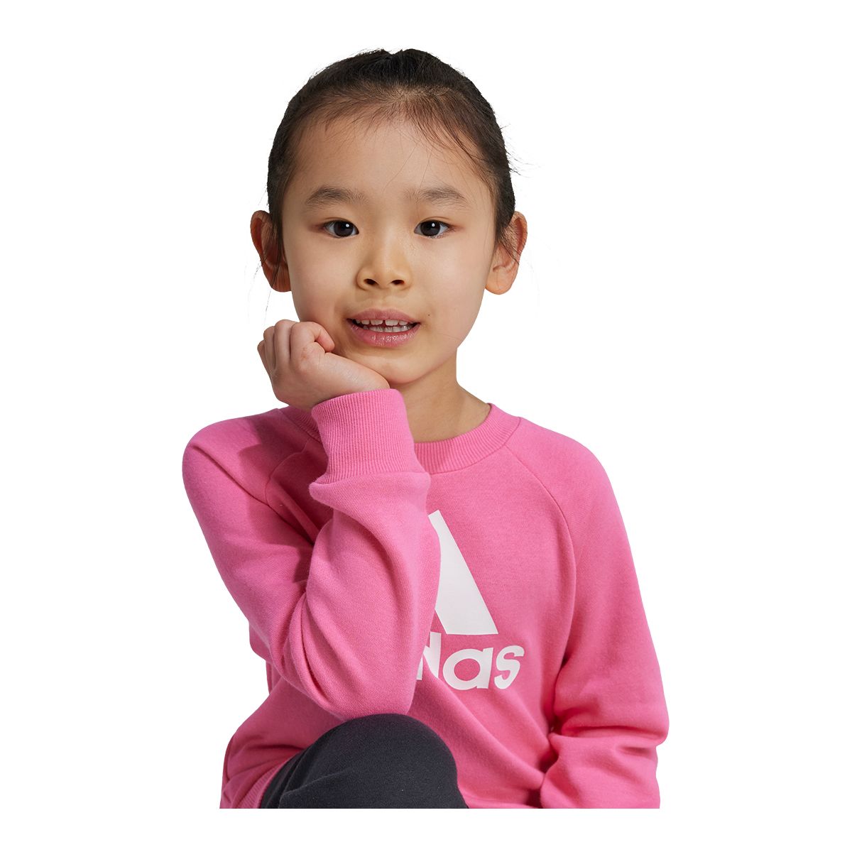 adidas Toddler's Badge Of Sport Long Sleeve Top And Jogger Set