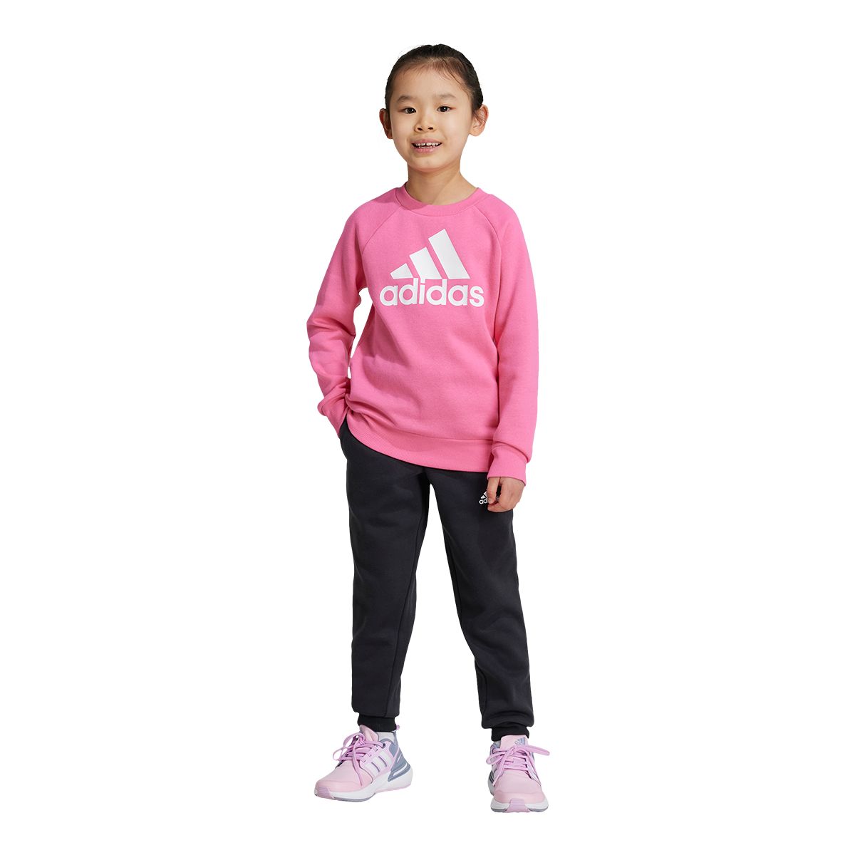 adidas Toddler's Badge Of Sport Long Sleeve Top And Jogger Set