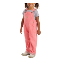 Carhartt Toddler 2-4 Flannel Overalls Pants Front_Three_Fourths_Angled_Left