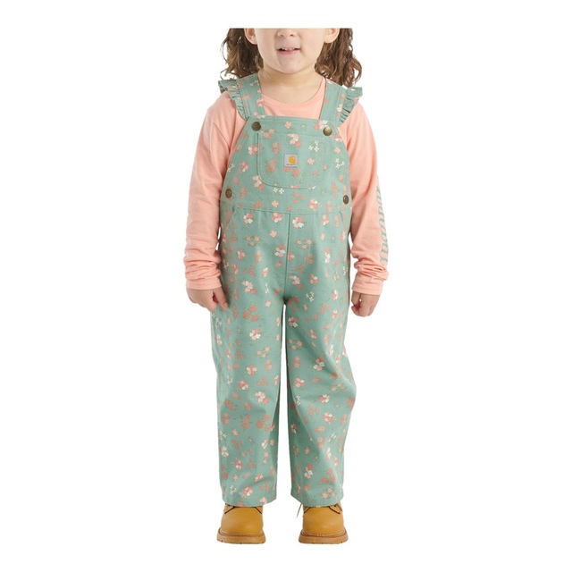 Carhartt Kids' Long Sleeve T Shirt and Overall Set