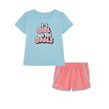 Under Armour Toddler Girls' Twist Woven Shorts Set 4-6X Front_Flat