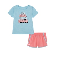 Under Armour Toddler Girls' Twist Woven Shorts Set 4-6X Front_Flat