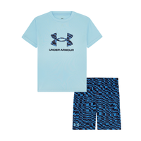 Under Armour Kids' Tech™ Printed Shorts Set 4-7X Front_Flat
