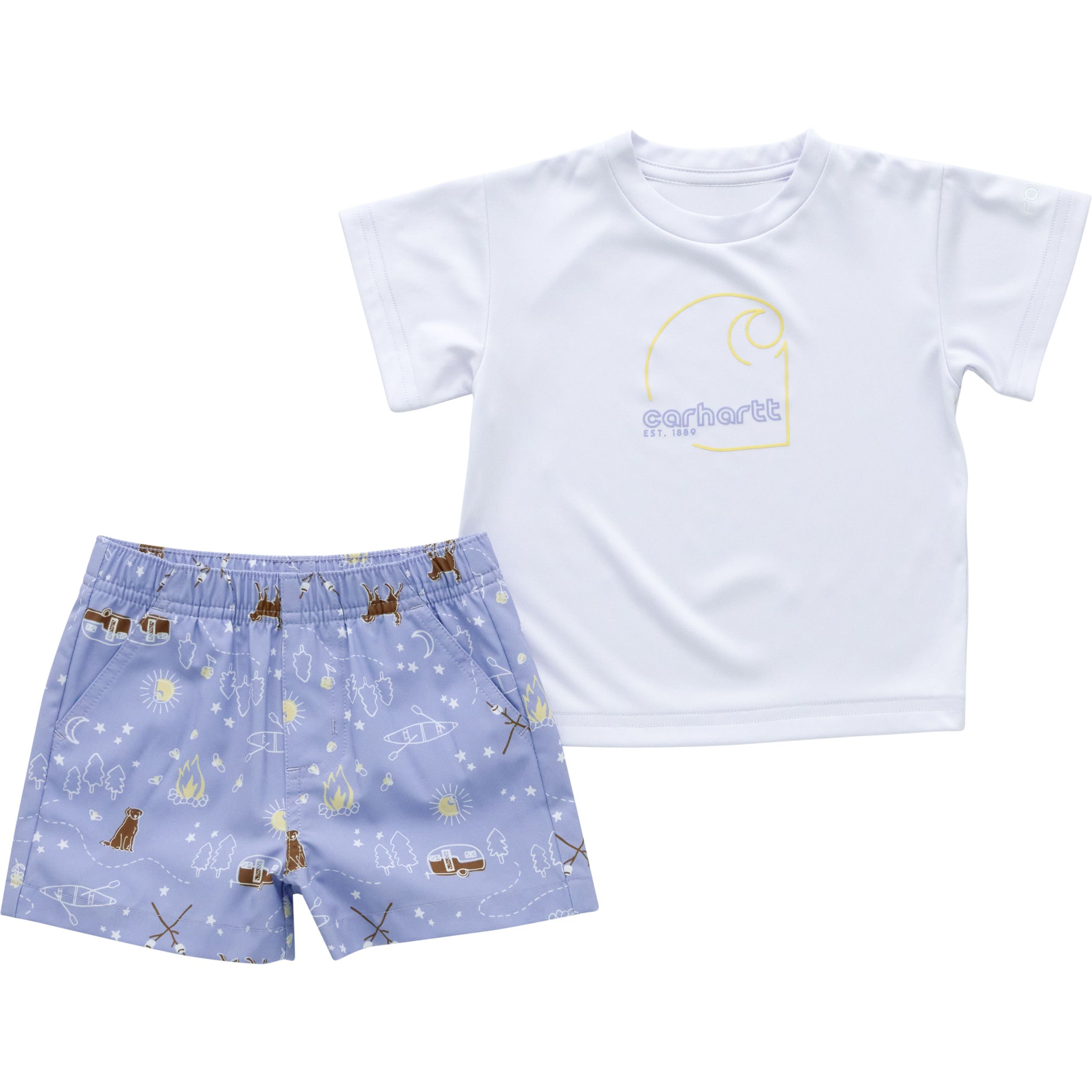 Carhartt Toddler Girls' 2-4 Force Sun T Shirt And Shorts Set